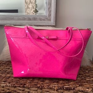 Large hot pink Kate Spade handbag purse
